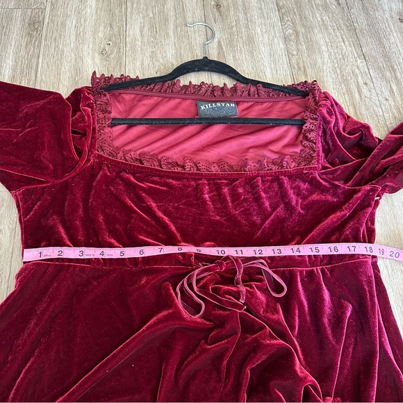 Killstar imperia red velvet dress - Picture 8 of 10